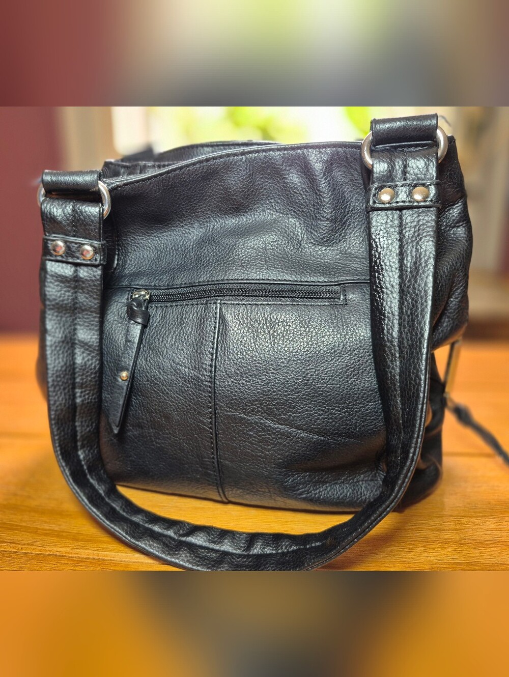 Tignanello‎ Black Pebbled Leather HoBo Shoulder Bag - Picture 4 of 11